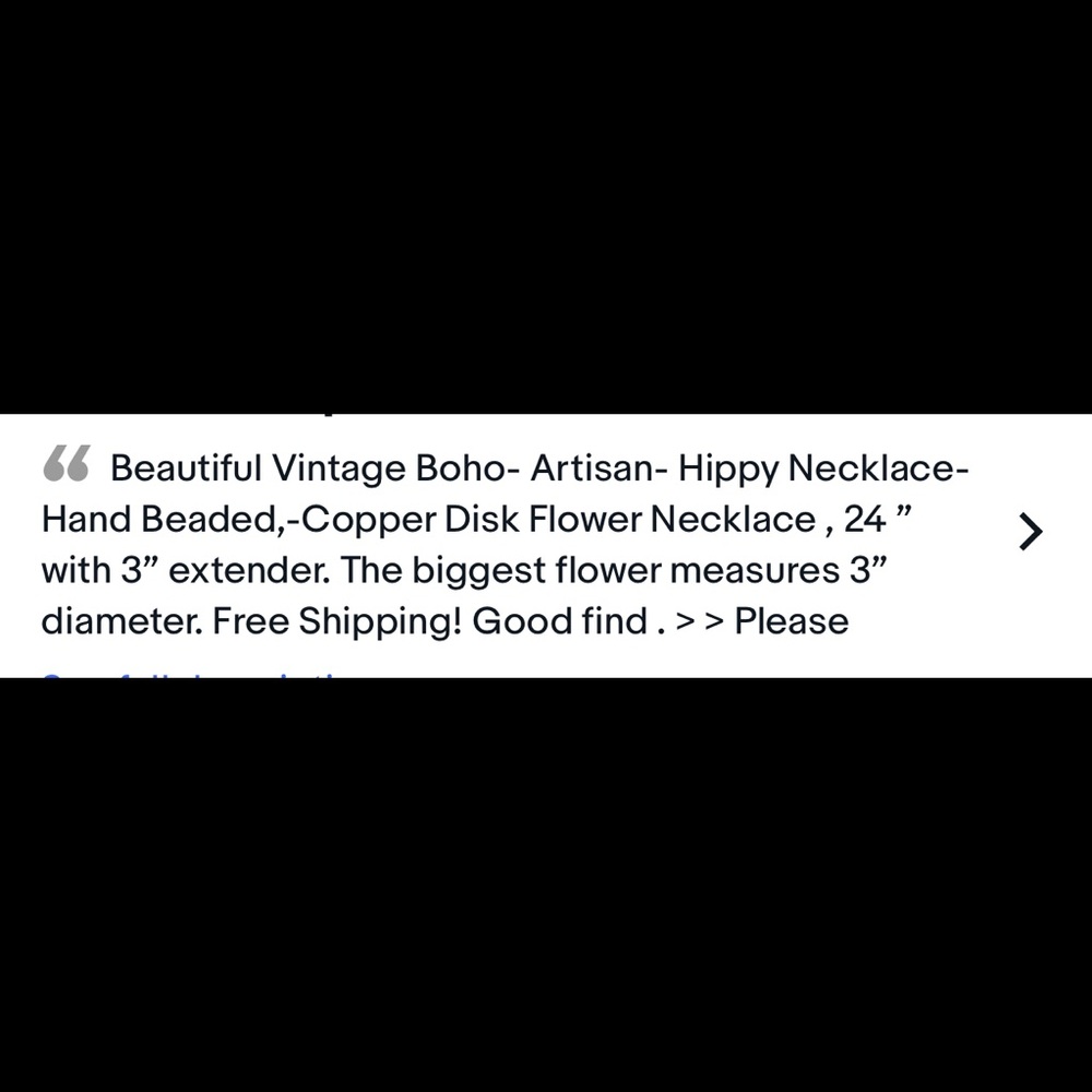 Francesca’s  Vintage Boho Artisan Hippy Beaded,-Copper Flower statement Necklace - Picture 5 of 5